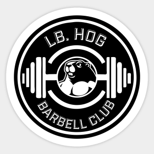 LB. Hog Barbell Club Sticker